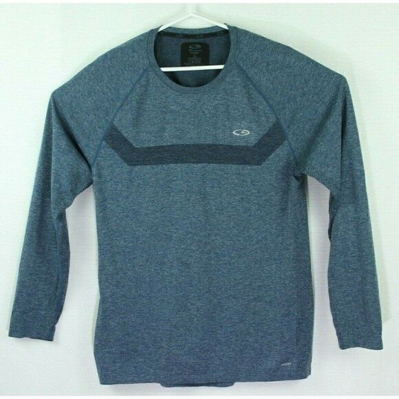 Champion Long Sleeve T-Shirt Athletic Duo-Dry Blue Mens XL Nylon Athleisure - Picture 1 of 7